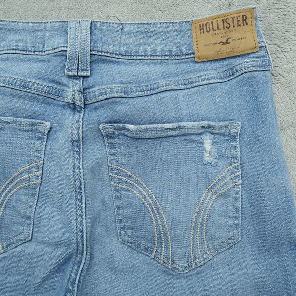 Hollister Straight Jeans Juniors Size 7 High-Rise 24" Inseam Cropped Distressed - Picture 10 of 14